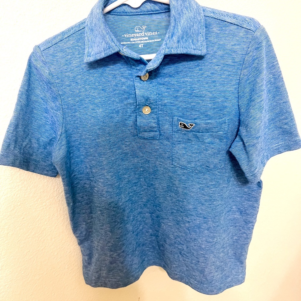 Vineyard Vines blue Edgartown short sleeve polo shorts, size 4T